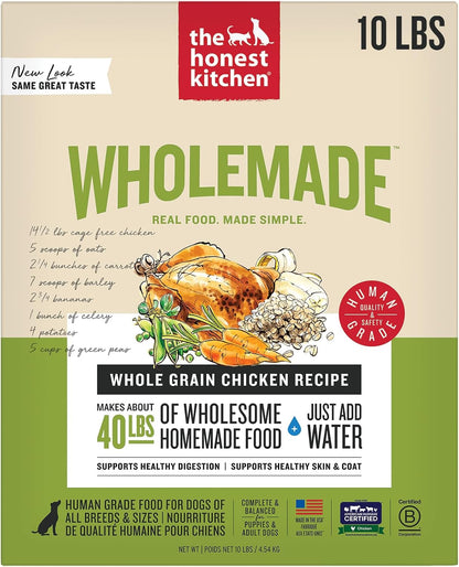 The Honest Kitchen Wholemade™ Dehydrated Whole Grain Chicken Dog Food, 10 lb Box
