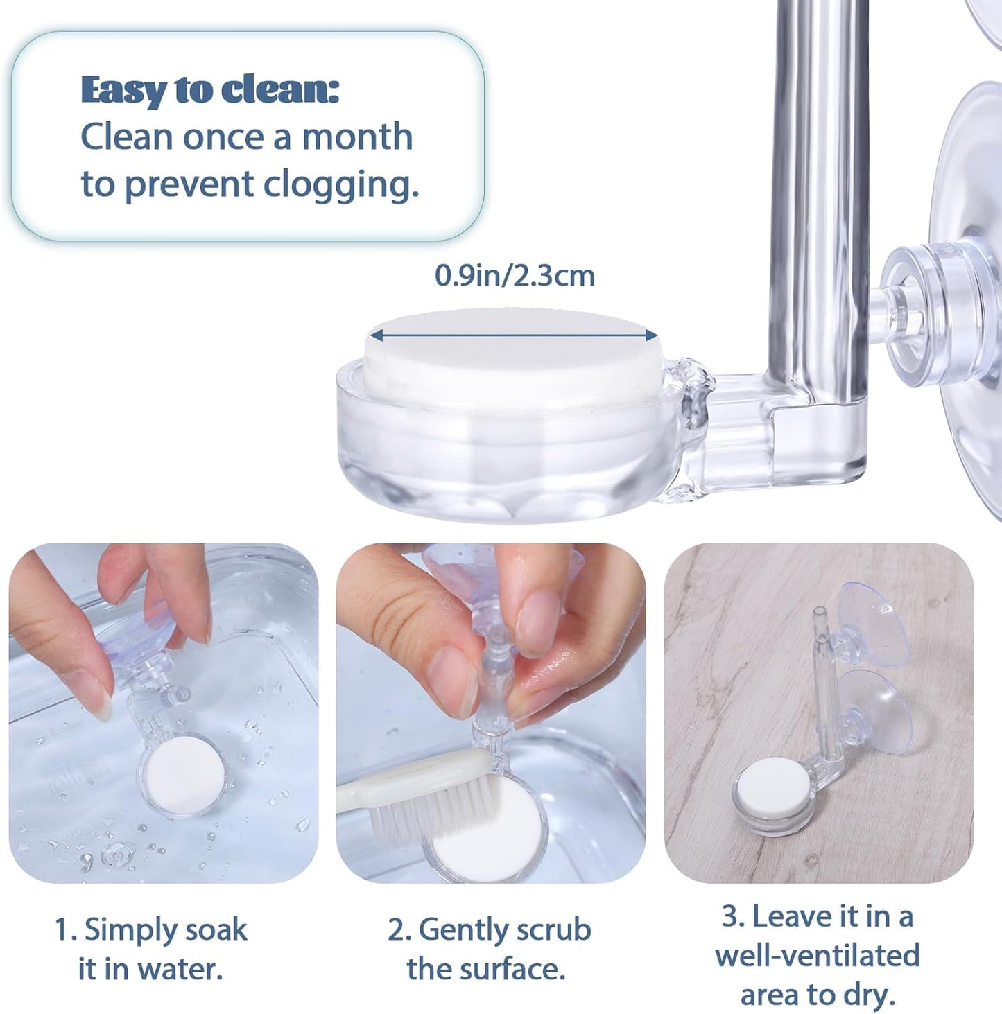 1 Inch Small Fish Tank Air Bubble Stone Aquarium Air Stone Disc High Dissolved Bubbler Airstone for Fish Tank Small Bucket(No Pumps and Tube)