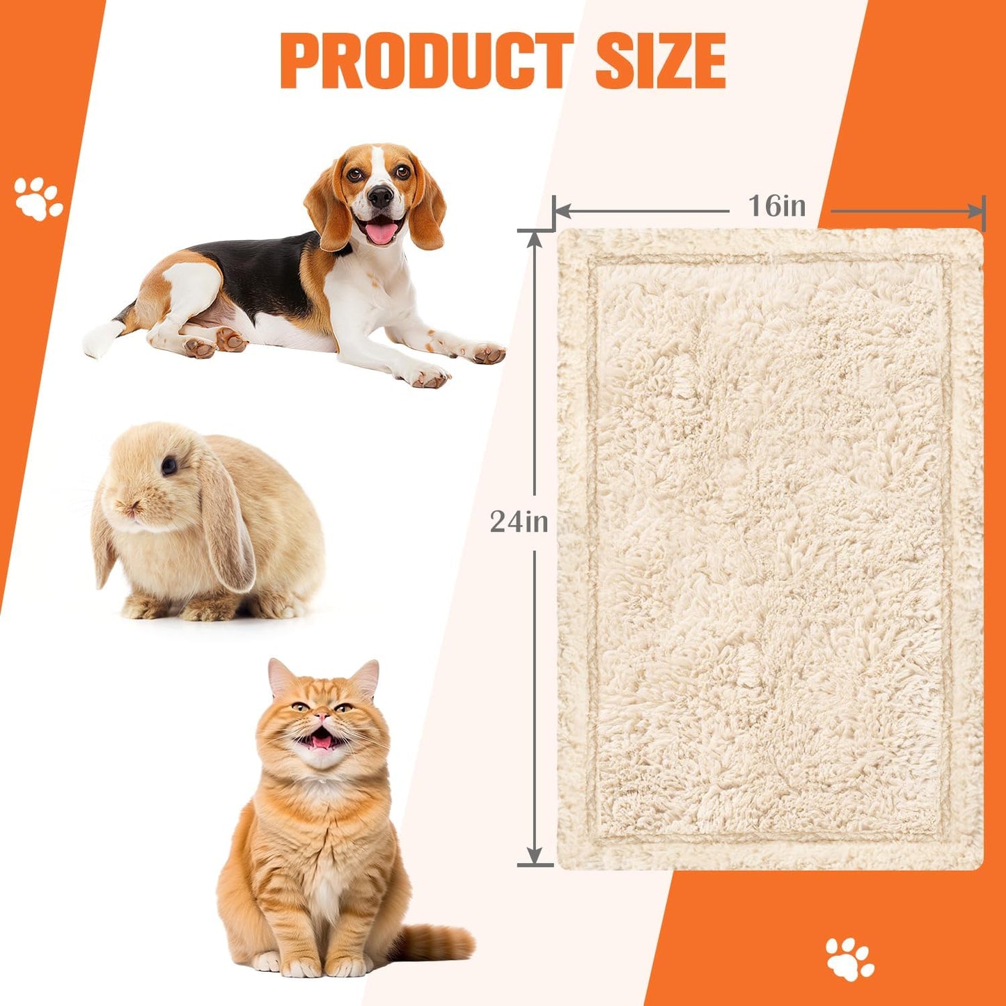 Cat Blanket for Small Dogs Puppy Cat Kitten, 16" x 24" Soft Warm Sherpa Fleece Cat Blanket Washable, Grey/Beige Pack 2