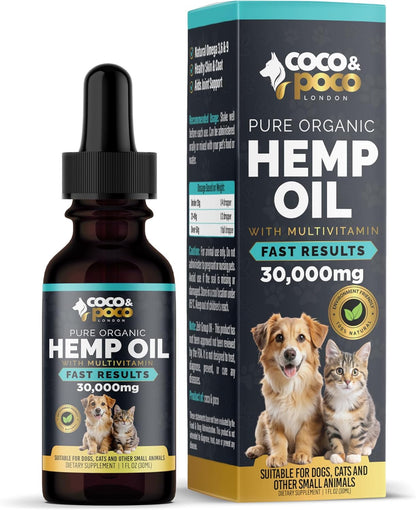 CocoPoco® Oil for Dogs Cats - Made in UK - Oil for Dog -100% Natural - Pack of 1