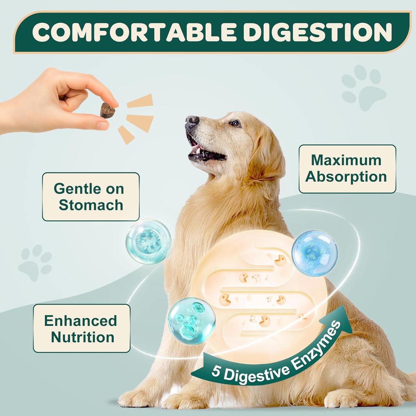 Glucosamine for Dogs, Hip and Joint Supplement for Dogs with Chondroitin, MSM, Turmeric, Omega-3 & Calcium, Dog Glucosamine Supports Pain Relief, Mobility & Comfort, Chicken Flavor, 120 Soft Chews