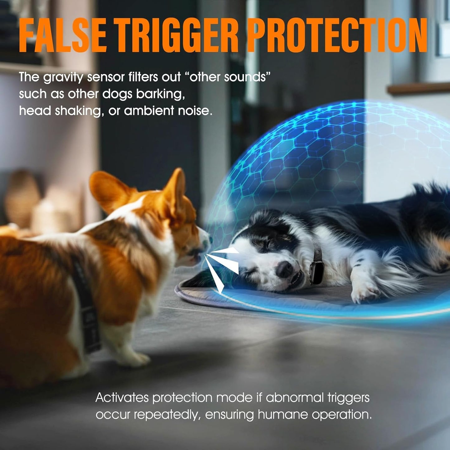 Smart Dog Bark Collar - for Small Medium Large Dogs 10-100lbs, Automatic Dog Training Collar to Decrease Barking, Anti Barking Device with 4 Training Modes, More 8 Sensitivity Levels, Black