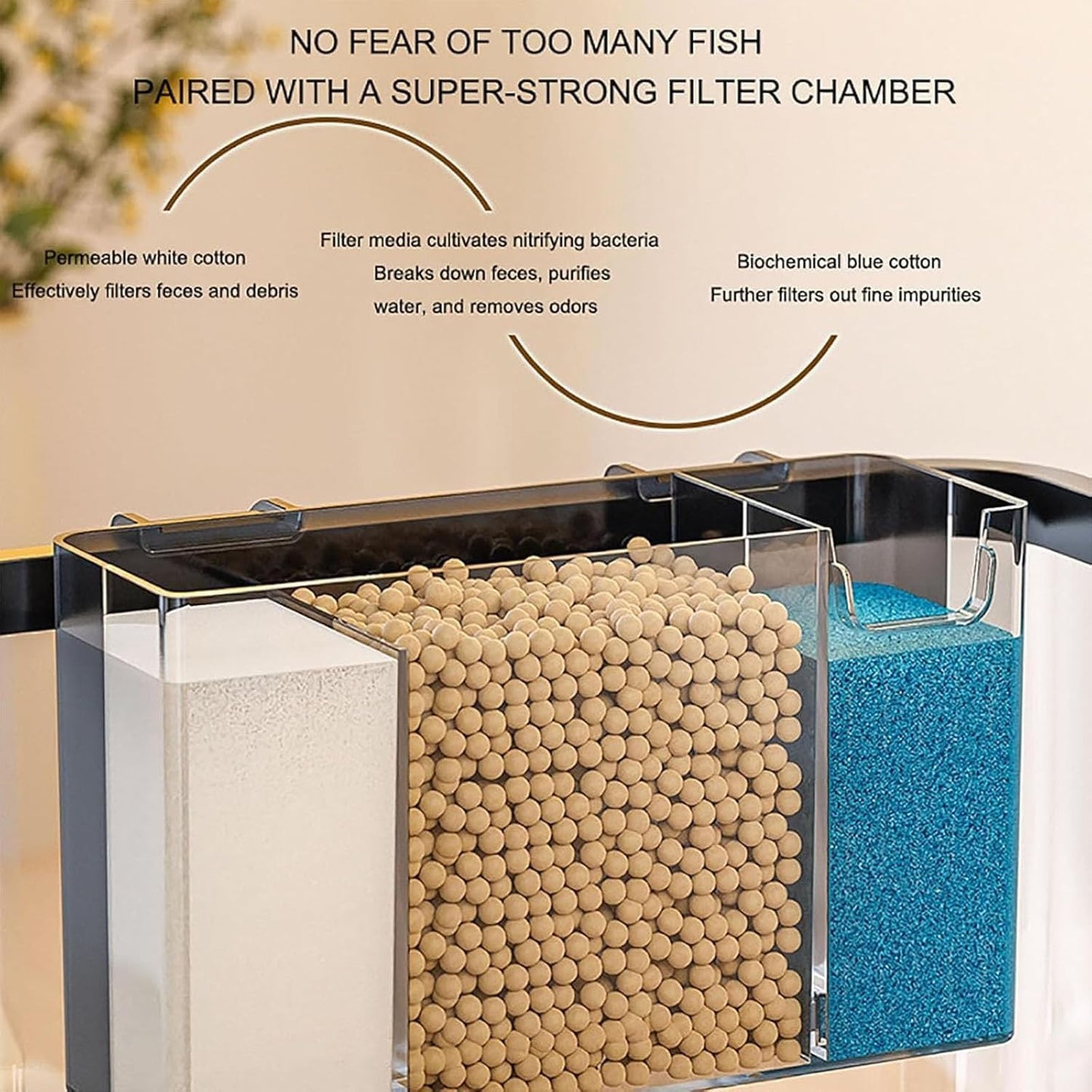 Fish Tank,Premium Tropical Aquarium Kit,Betta Fish Tank Starter Kit,Small Glass Fish Tank with Filter and LED Light Fish Aquariums,Lights & Heater Aquarium Starter Kit(X Larger)