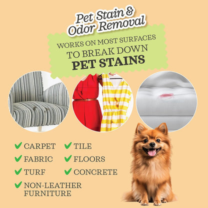 Lumi-Noble Pet Stain & Odor Remover Spray – enzyme cleaner for dog urine and poop carpet, Upholstery & Fabrics – Eliminates Cat Pee, Feces, Vomit & Tough Stains, Eco-Friendly, Vegan, Citrus Scent