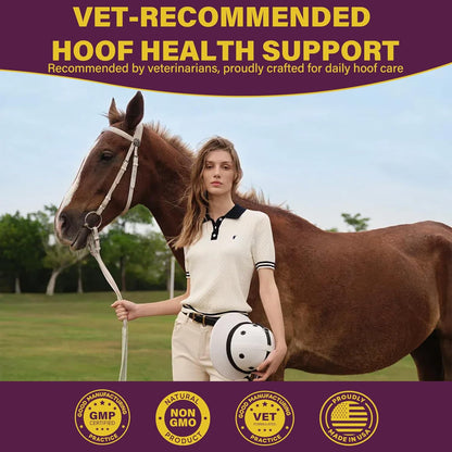 Hoof Supplements for Horses, Horse Supplies, Strengthener with MSM, Horse Health - Supports Strong Hooves and Optimal Growth，Keep Hoof Healthy-150 Chews