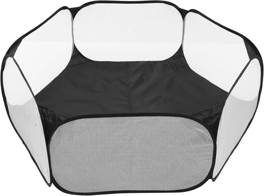 Gadpiparty Foldable Pet Playpen Hexagonal Polyester Mesh Tent Indoor Reusable Puppy Cat Small Animal Enclosure for Home Use