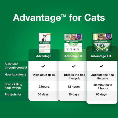 Advantage Topical Cat Flea Treatment and Prevention for Small Cats 2-9 lbs. | Apply Flea Drops Monthly | 6 Treatments (Pack of 3)