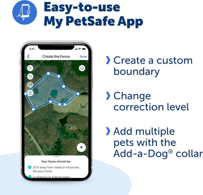 PetSafe Guardian GPS Dog Fence - Advanced AccuGuard Technology - Wireless Virtual Fence - No Subscription Required - Waterproof Collar with Long Lasting Battery - Easy to Set Up