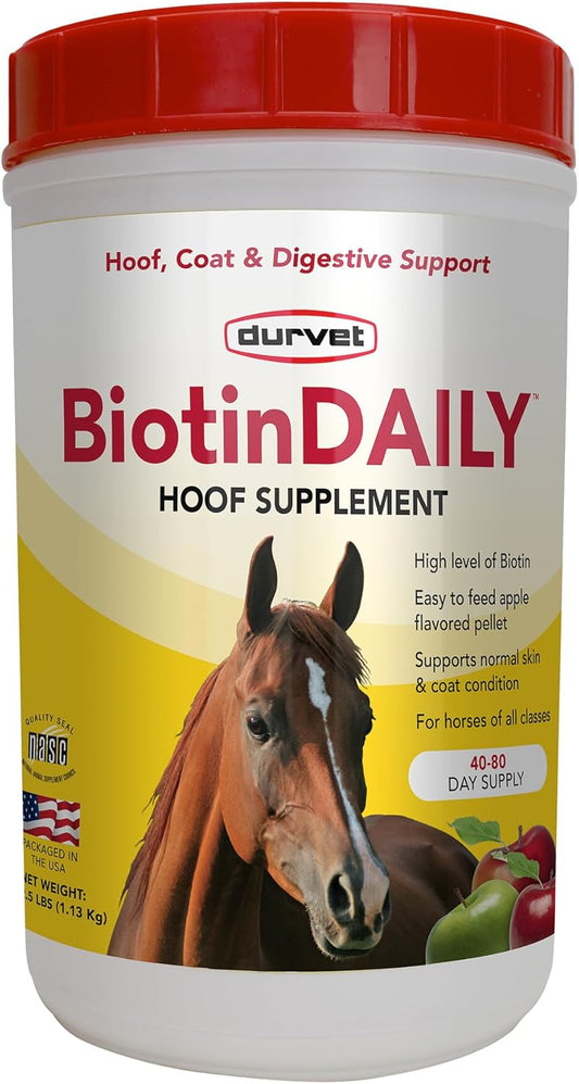 Durvet 01 0027 Biotin Daily Horse Hoof Care, 2.5 lb