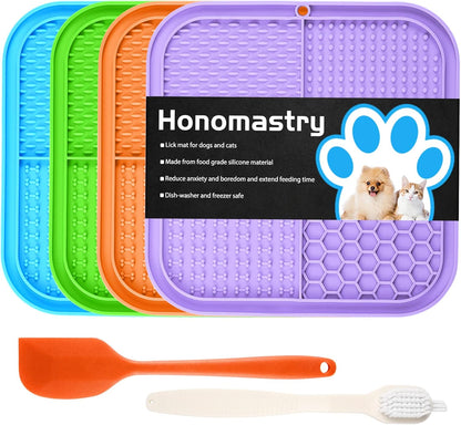 Lick Mat for Dogs, Premium Lick Pad with Suction Cups for Dog Anxiety Relief, Slow Feeder Dog Bowls, Bathing, Grooming and Training.