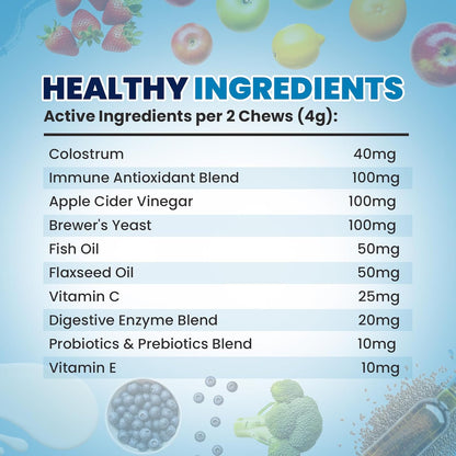 Dog Allergy Chews for Itchy Skin Relief and Immune Support,500PCs Probiotic and Antioxidant Formula for Dogs,Helps Repair Skin Barrier Function,Allergy Relief Chewable Tablets for Dogs