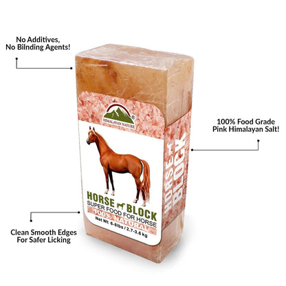 Himalayan Nature Horse Licking Salt, Animal Licking Mineral Salt Brick - 5 Lbs
