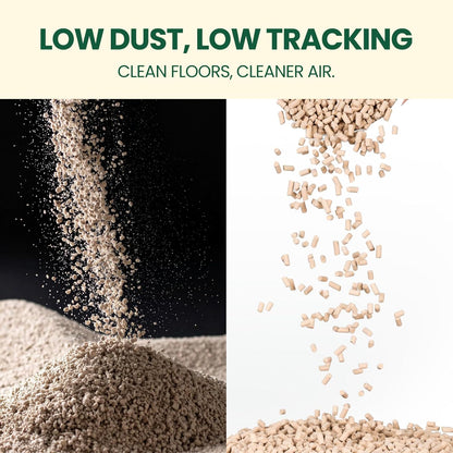 Gardner Pet Cat Litter Pellets Works in Double-Layer Litter Boxes Natural Mineral Formula with Odor Control, Low Dust & Low Tracking, Non-Clumping Cat Litter, Lightweight & Safe(3.5LBS*4)