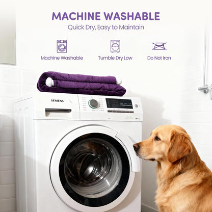 Waterproof Dog Blanket for Couch Bed – Double-Sided Washable Cat Puppy Blanket, Pet Throw Soft, Warm, Durable, Protective Furniture Cover, Purple White XL(80×60)"