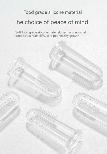 6 Pack Pet Finger Toothbrush for Dogs & Cats - Vet-Recommended Soft Silicone Bristles Dog Dental Care Kit, Cat Dental Hygiene Supplies, Plaque Remover for Puppy Kitten & Adult Pets(6 Colors)