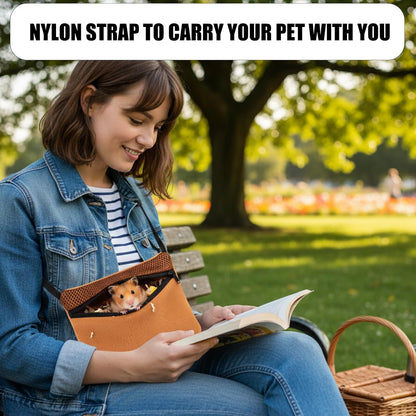 Sugar Glider Pouch, Sugar Glider Bonding Pouch, Comfortable Small Animal Carrier with Brown Leash, Soft Fleece Material, Durable Nylon Leash, Perfect for Travel and Bonding