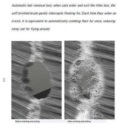 Cat Litter Box Door Brush Floating Hair Removal Cat Grooming Brushs For Shedding Convenient Universal Fur Brush Door tool