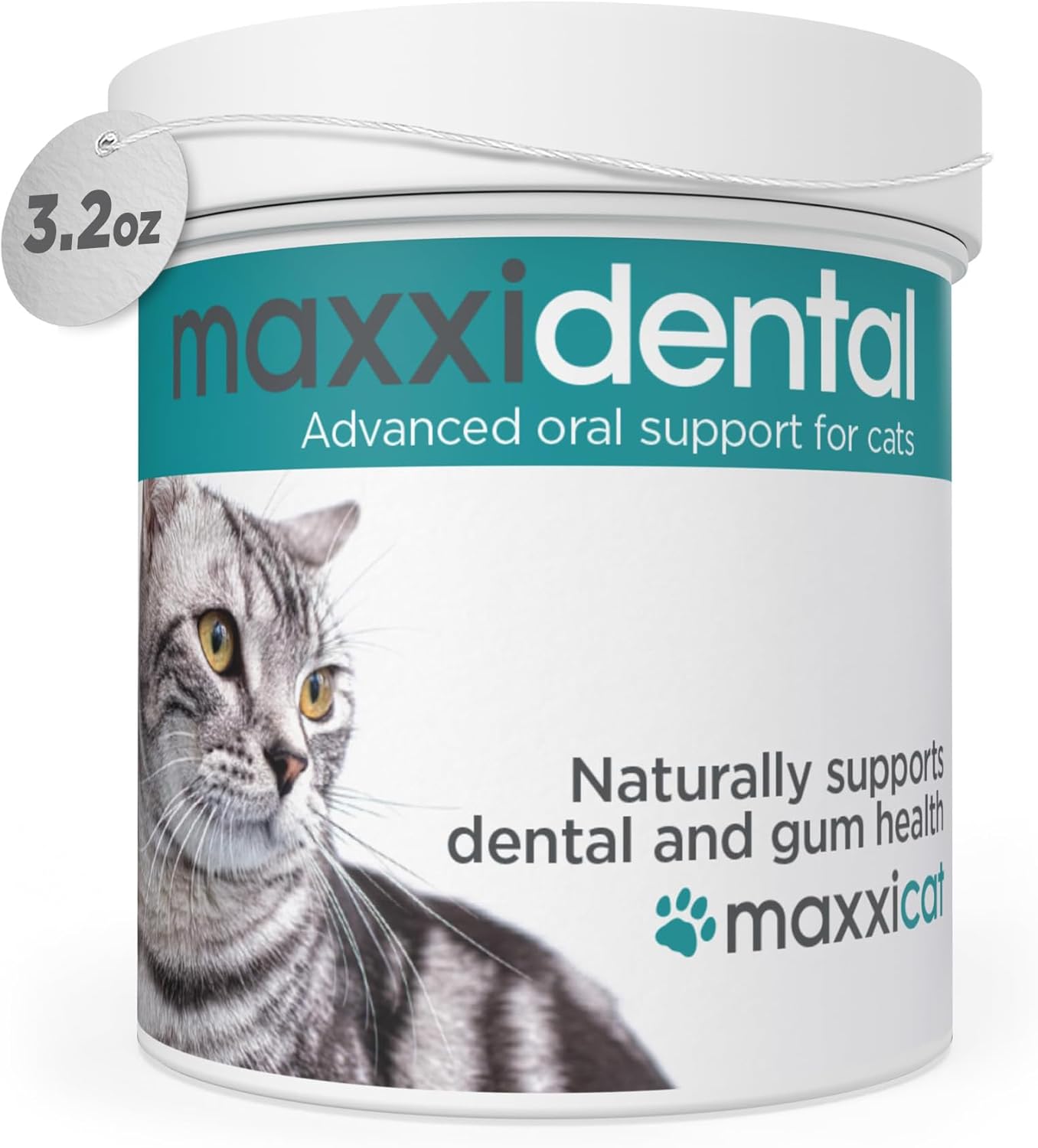 maxxipaws maxxidental Advanced Oral Support Powder Supplement – Dental & Gum Care for Cats, 3.2oz
