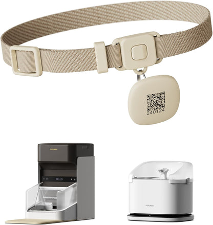 PETLIBRO Upgraded RFID Collar Tag for One RFID Automatic Cat Feeder PLAF301 and Smart App Monitoring Multi Cats Water Fountain PLWF305, Lightweight and Compact Tag with Snap Release Design