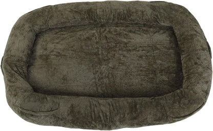 Human Dog Bed, 71 x 47 x 12 in Washable Extra Large Dog Bed for People, Giant DogBed with Storage Pockets, Green