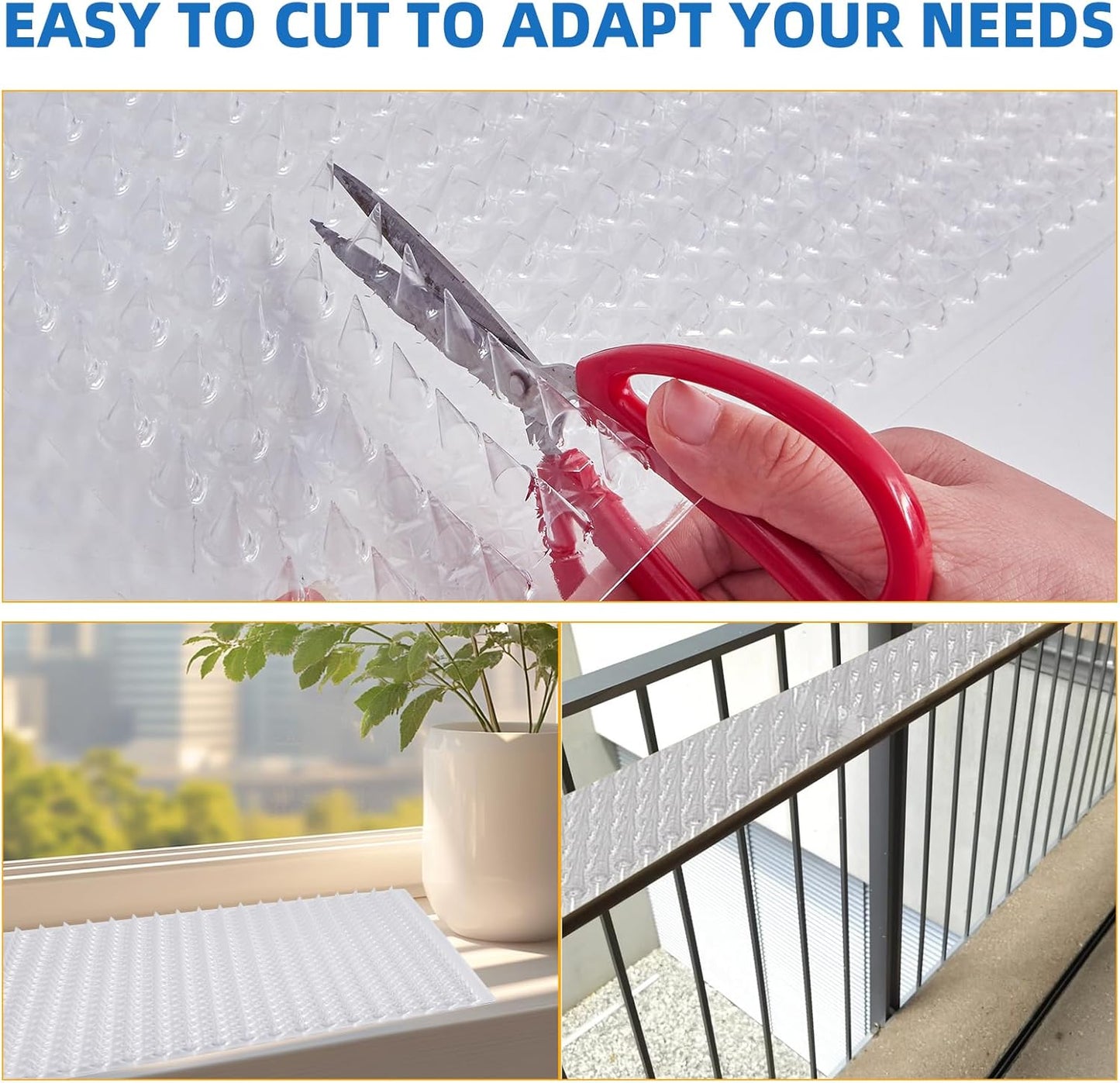 12 Pack Scat Mat for Cats with Spikes, Cat Repellent Mat Deterrent Indoor, Training Pads Keep Dogs and Cats Off Couch, Bed, 16 x 13 Inch Garden Scat Mats Outdoor