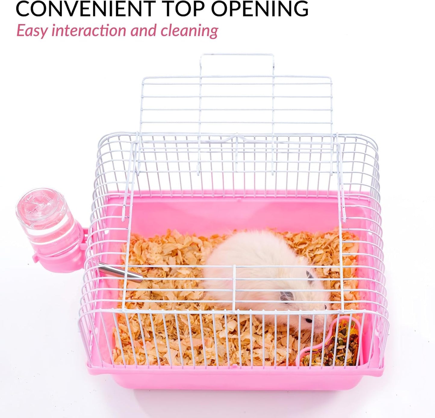 Small Hamster Cage, Hamster Travel Carrier, Travel Cage, Portable, Hand-held, Breathable, Easy to Clean Carry, for Short Trip, Visit to The Pet Clinic, for Small Size Hamsters, Green