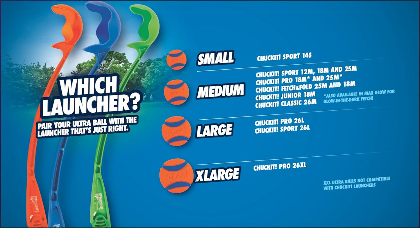 Chuckit! Sport 14S Ball Launcher for Small Dogs, 14-Inch Manual Thrower with 2-Inch Ball, Fits Dogs up to 20 lbs