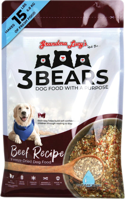 3 Bears Beef Dog Food - 3lb