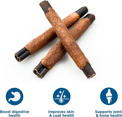 Best Bully Sticks Chicken Wrapped Beef Collagen Sticks - 6 Inch 5 Count (Pack of 1) - Natural, USA Baked and Packed, Easily Digestible, Limited Ingredient, Rawhide Alternative