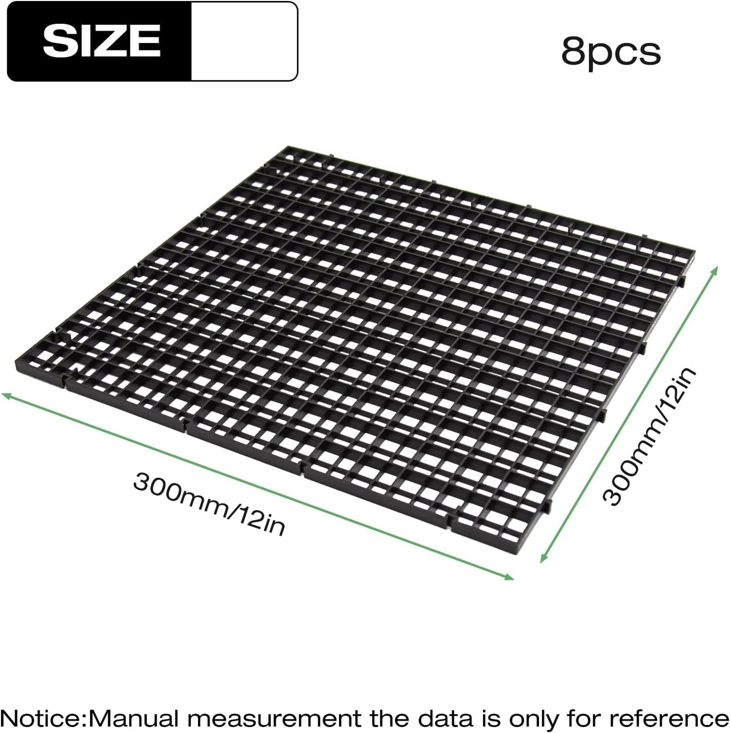 8 Pieces Fish Tank Divider with Sucker Clips 30x30cm/11.8x11.8“ Aquarium Filter Bottom Divider Partition Separator