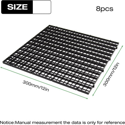 8 Pieces Fish Tank Divider with Sucker Clips 30x30cm/11.8x11.8“ Aquarium Filter Bottom Divider Partition Separator