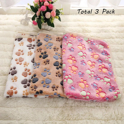 Dog Blankets Cat Pet Blankets Kit Fluffy Fleece Soft Throw Furniture Sofa Couch Bed Cover for Dog Puppy Cat All Pet 3pcs