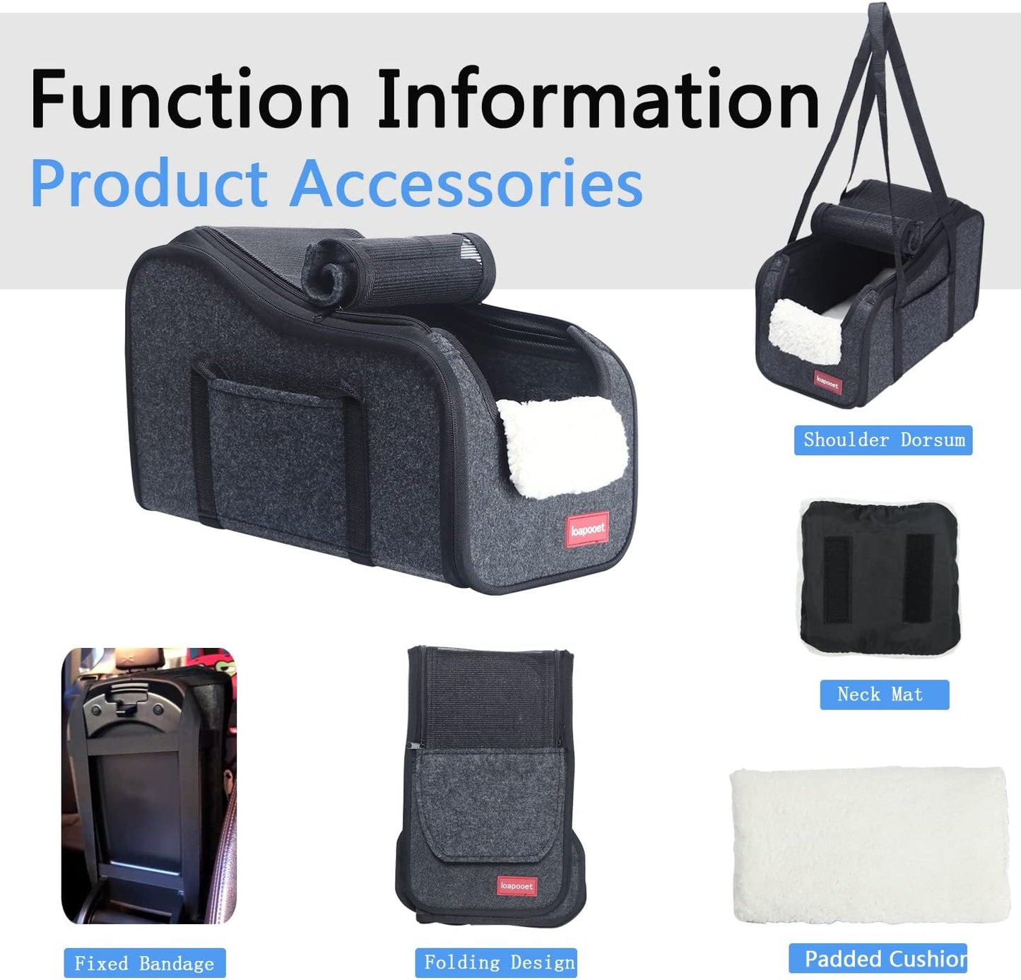 Center Console Dog Car Seat,Console Dog Car Seats for Small Dogs Pet & Cat