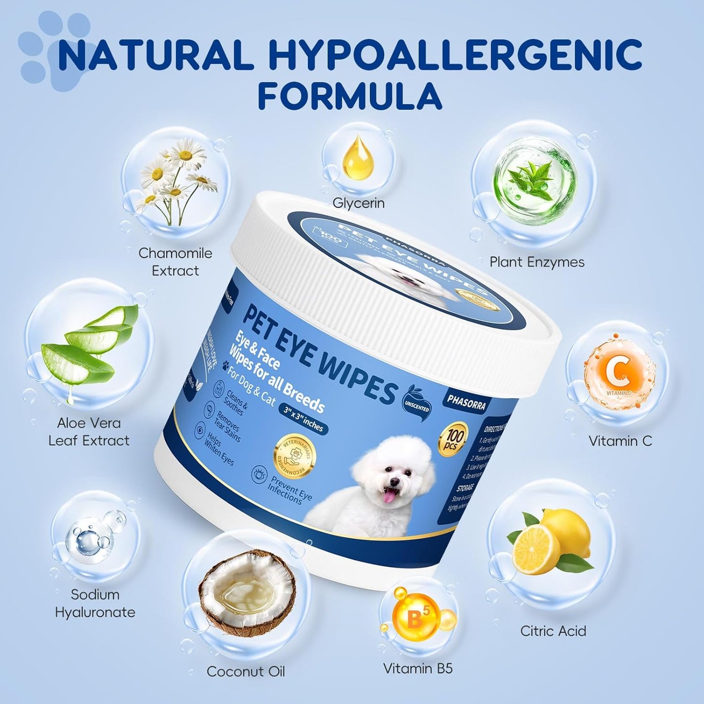 Dog Eye Wipes & Dog Eye Drops