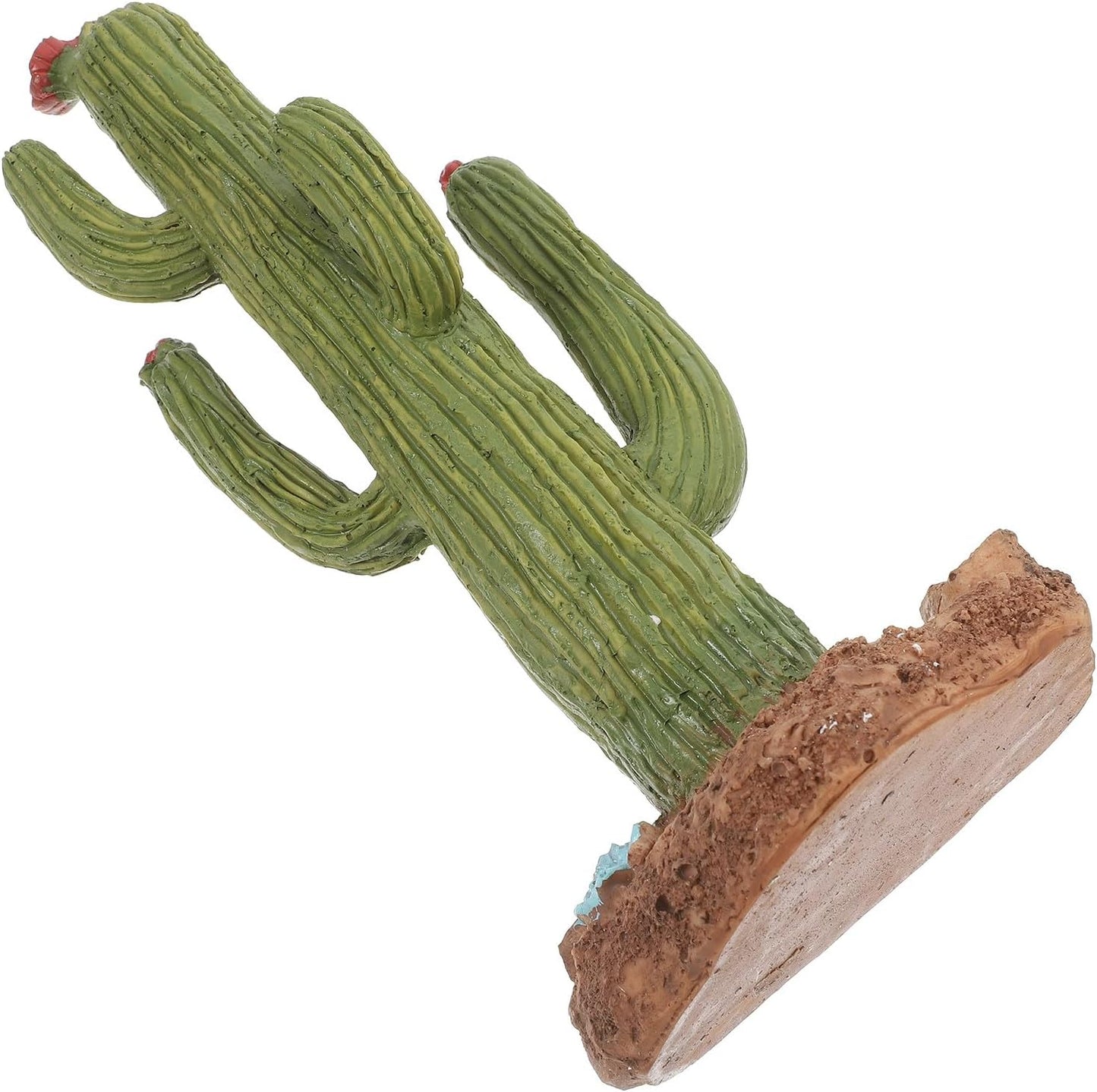 BESPORTBLE Artificial Cactus Terrarium Plants Reptile Habitat Decor for Turtle and Crested Gecko Tank Accessories Desert Simulation Landscaping