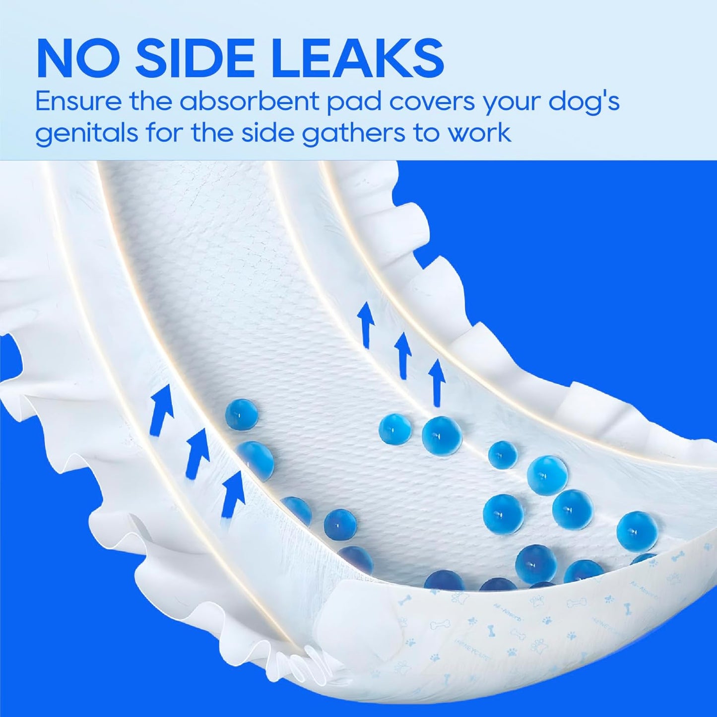 HONEY CARE All-Absorb A27 Male Dog Wrap, 50 Count, Extra Small