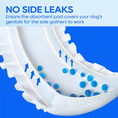 HONEY CARE All-Absorb A27 Male Dog Wrap, 50 Count, Extra Small