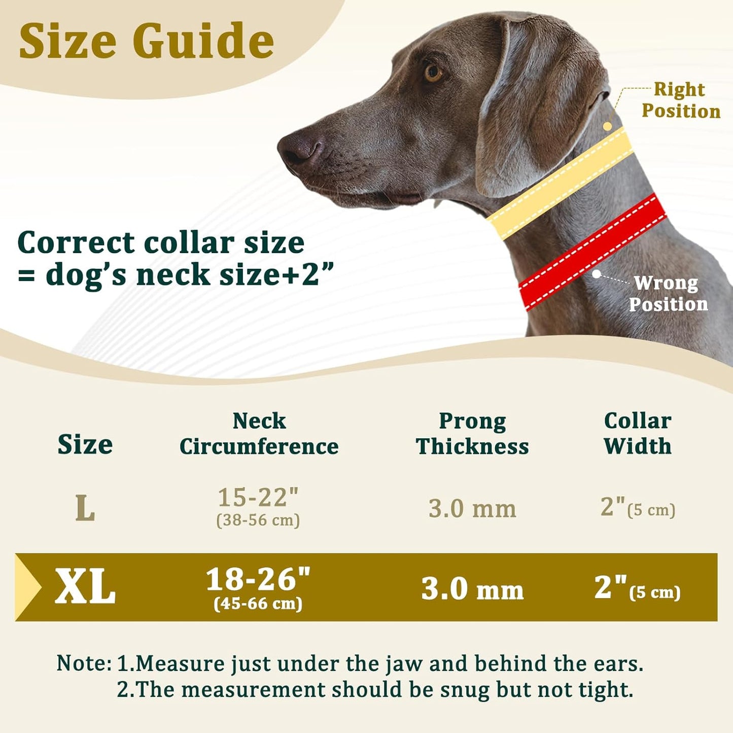 Mayerzon Prong Collar for Large Medium Dogs, Patented Reflective Pinch Collar with Metal Buckle, No Pull Adjustable Hidden Covered Dog Walking Training for Pitbull German Shepherd Doberman (Brown, XL)