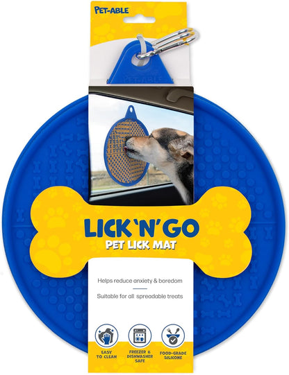 Lick 'n' Go Pet Lick Mat with Carabiner - Set of 2
