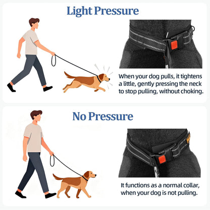 Mayerzon 1.5" Wide Martingale Collar for Large Medium Small Dogs Pitbull German Shepherd, No Pull Reflective Slip & Martingale Dog Collar with Buckle Soft Padded for Walking Training(Black,M)