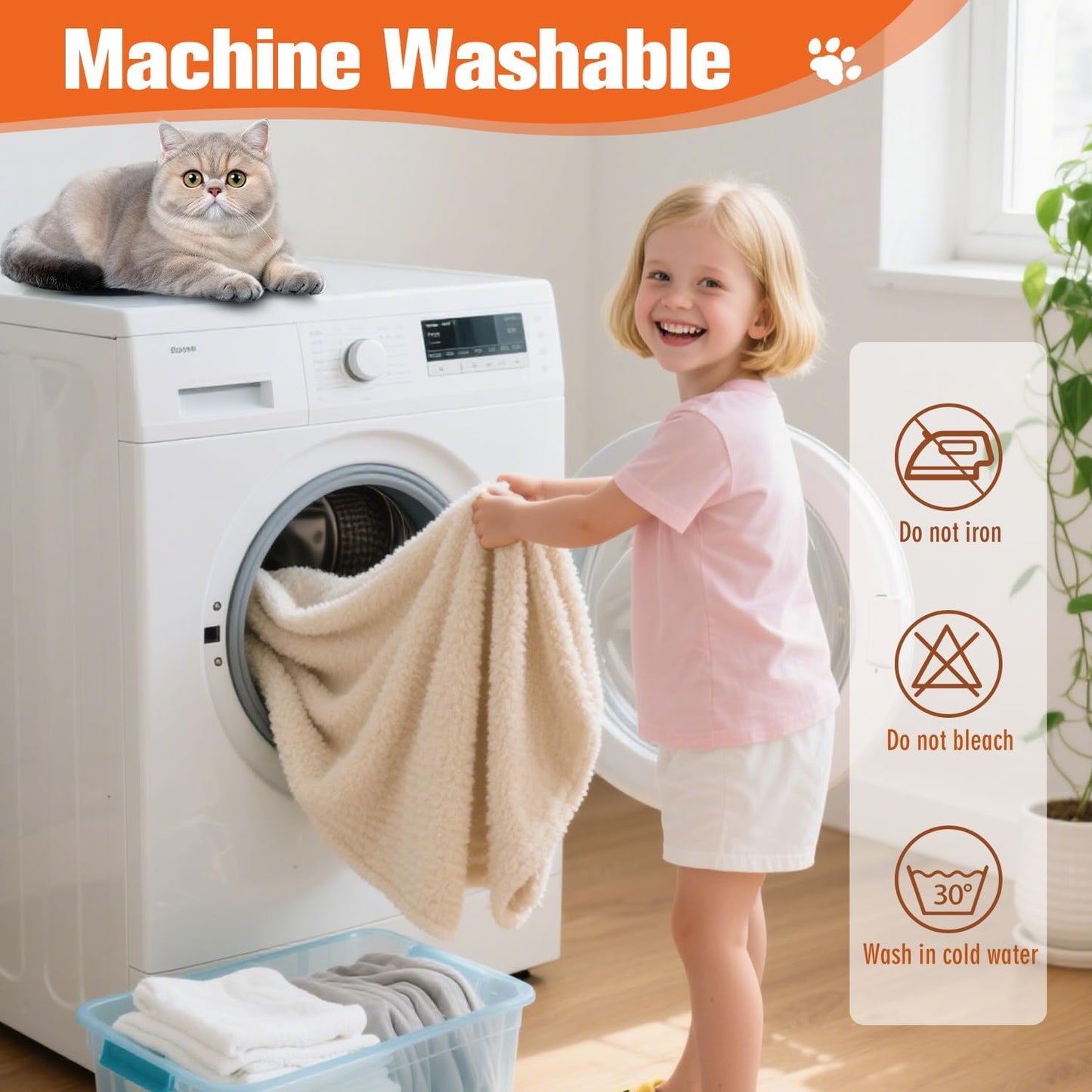 Cat Blanket for Small Dogs Puppy Cat Kitten, 16" x 24" Soft Warm Sherpa Fleece Cat Blanket Washable, Grey/Beige Pack 2