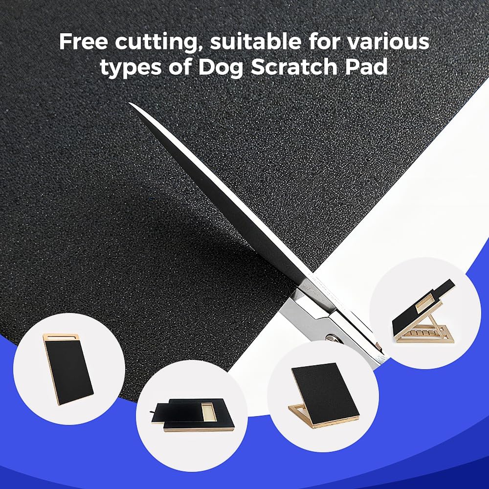 4-Pack Dog Nail Scratch Board Replacement Sandpaper, Self-Adhesive Pads for Dog Scratch Board, Fits Most Dog Scratch Pads for Effective Dog and Cat Claw Care