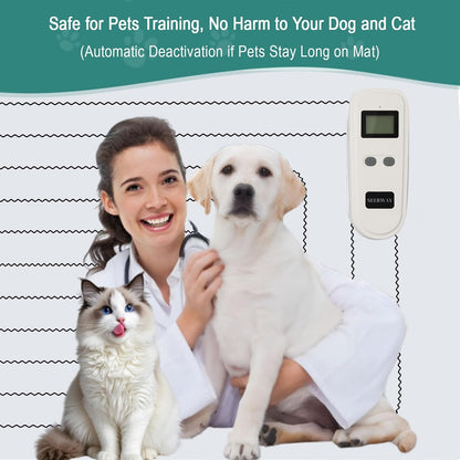 SEERWAY 2 Rechargeable Pet Shock Mats Same Size, Cat Repellent Pad, Cat Deterrent Mat, Electric Training Mat Keeps Dogs and Cats Off Sofa, Couch, Bed and Countertop (48"x20")