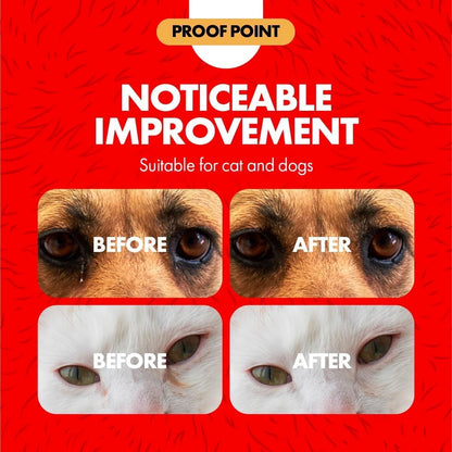 Miracle Care Eye Wash Pads, 90 Single Use Pre-Soaked Pads to Gently Clean and Soothe Dog and Cat Eyes; Non Stinging Formula to Remove Eye Debris