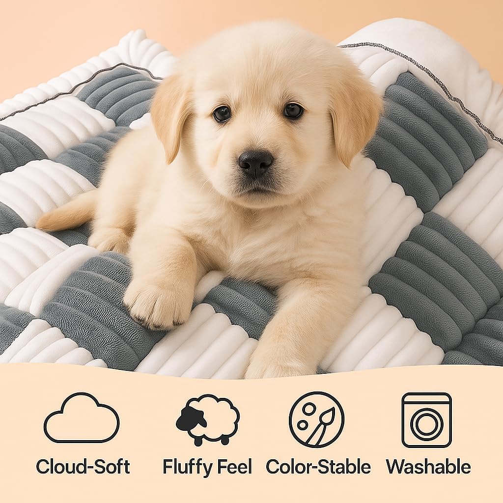 Pet Bed Mat (Grey and White)