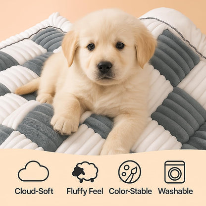 Pet Bed Mat (Grey and White)