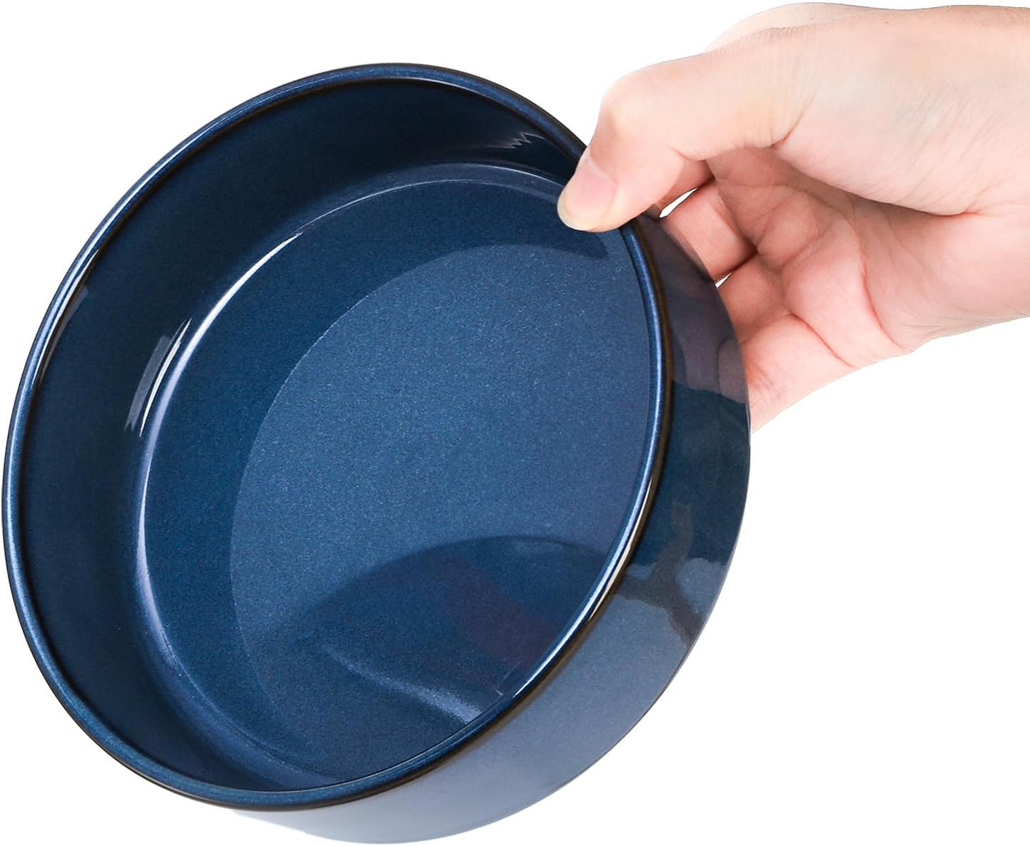 SOUJOY Ceramic Dog Cat Bowls Set with Stand, Non-Slip Elevated Small Dog Bowls, 2 Cups Slow Feeder Bowl Set, Dual Food and Water Bowls for Small Sized Dog, Puppy, Cat (6.1 in/17 oz)