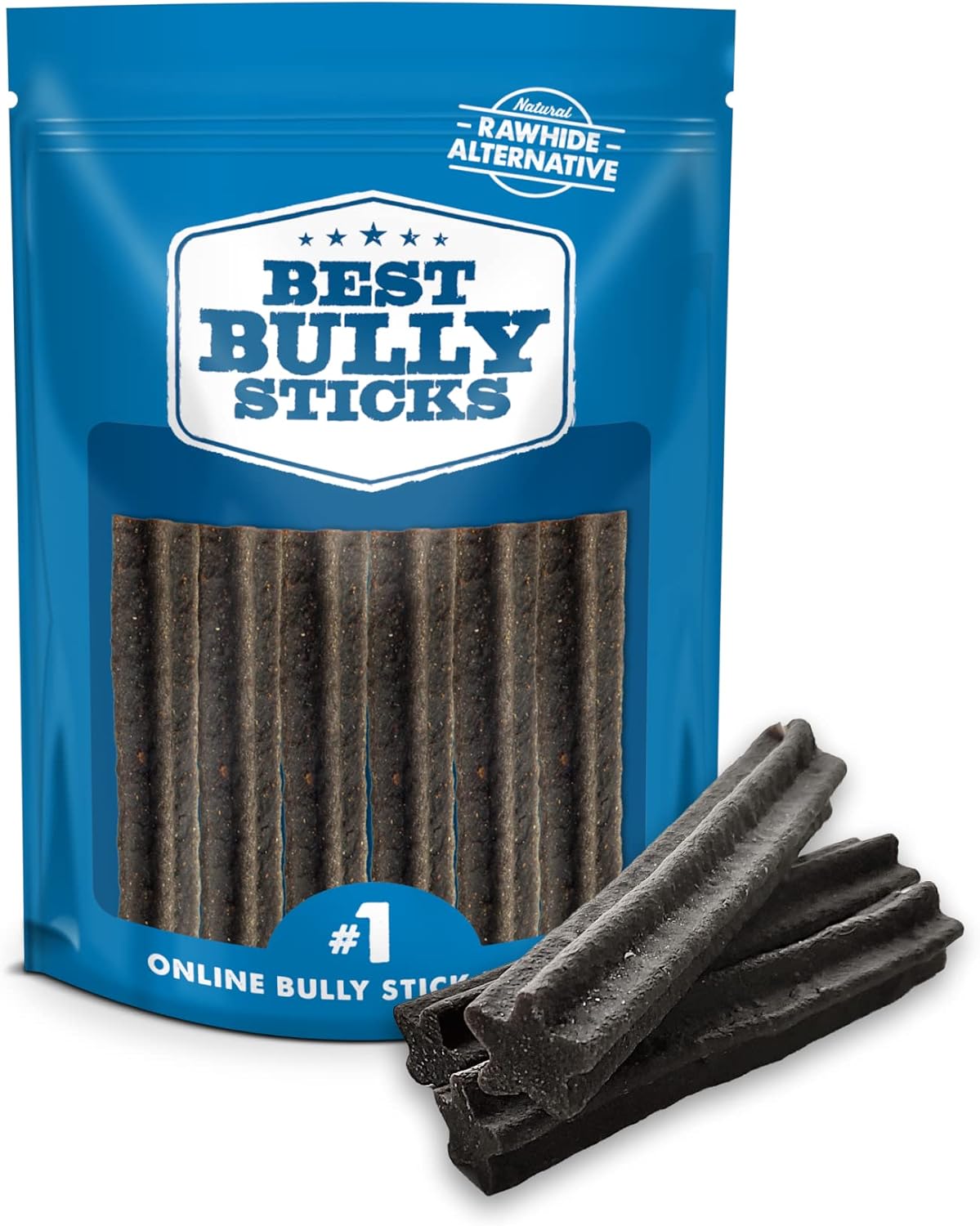 Best Bully Sticks All-Natural Star-Shaped Beefy Dental Chews - 6 Count (Pack of 1) - Limited Ingredient, Collagen, Real Beef, Easily Digestible, Supports Oral Health