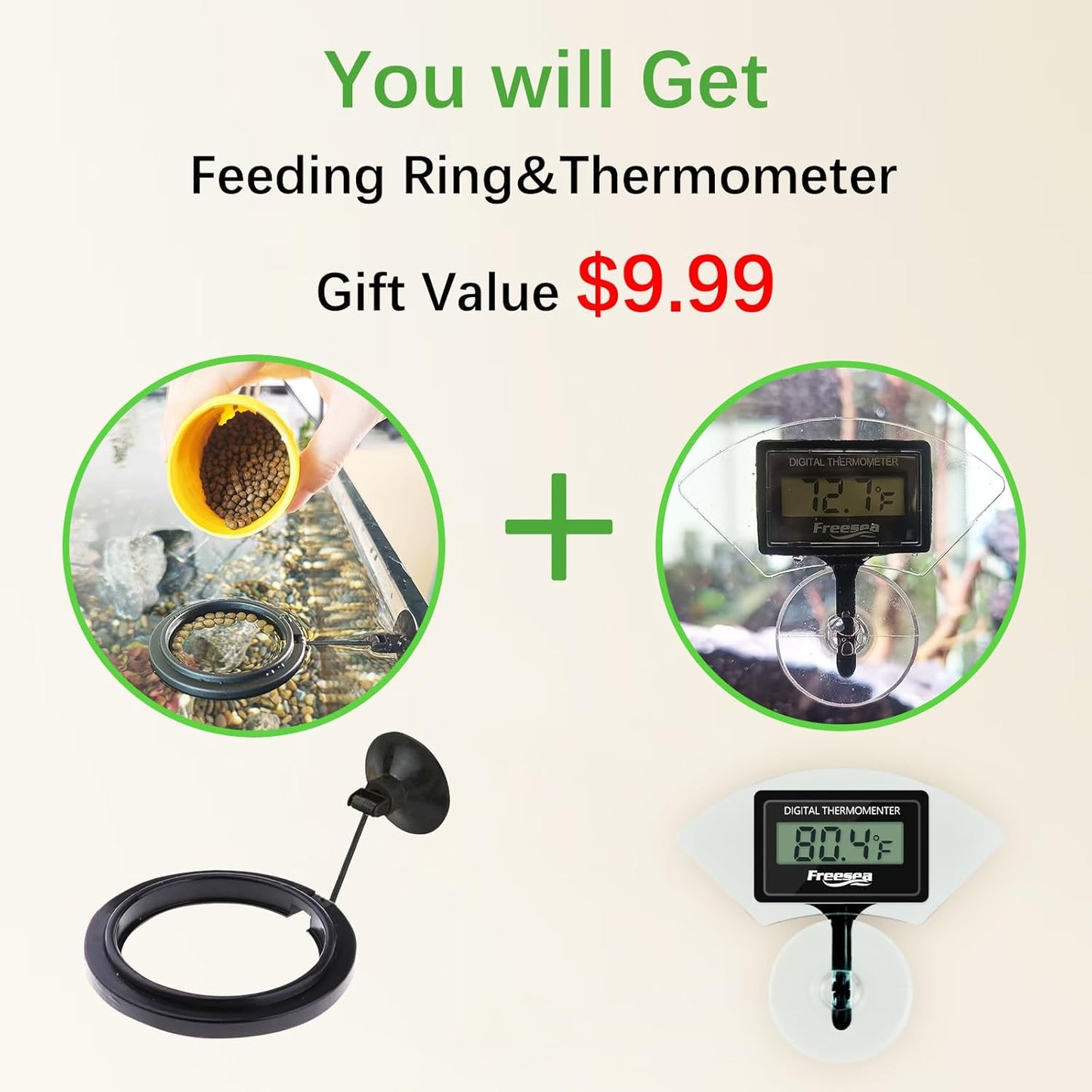 FREESEA Fish Feeder Automatic Dispenser: Aquarium Flakes Food Feeder with Timer Battery