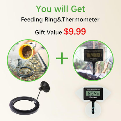 FREESEA Fish Feeder Automatic Dispenser: Aquarium Flakes Food Feeder with Timer Battery